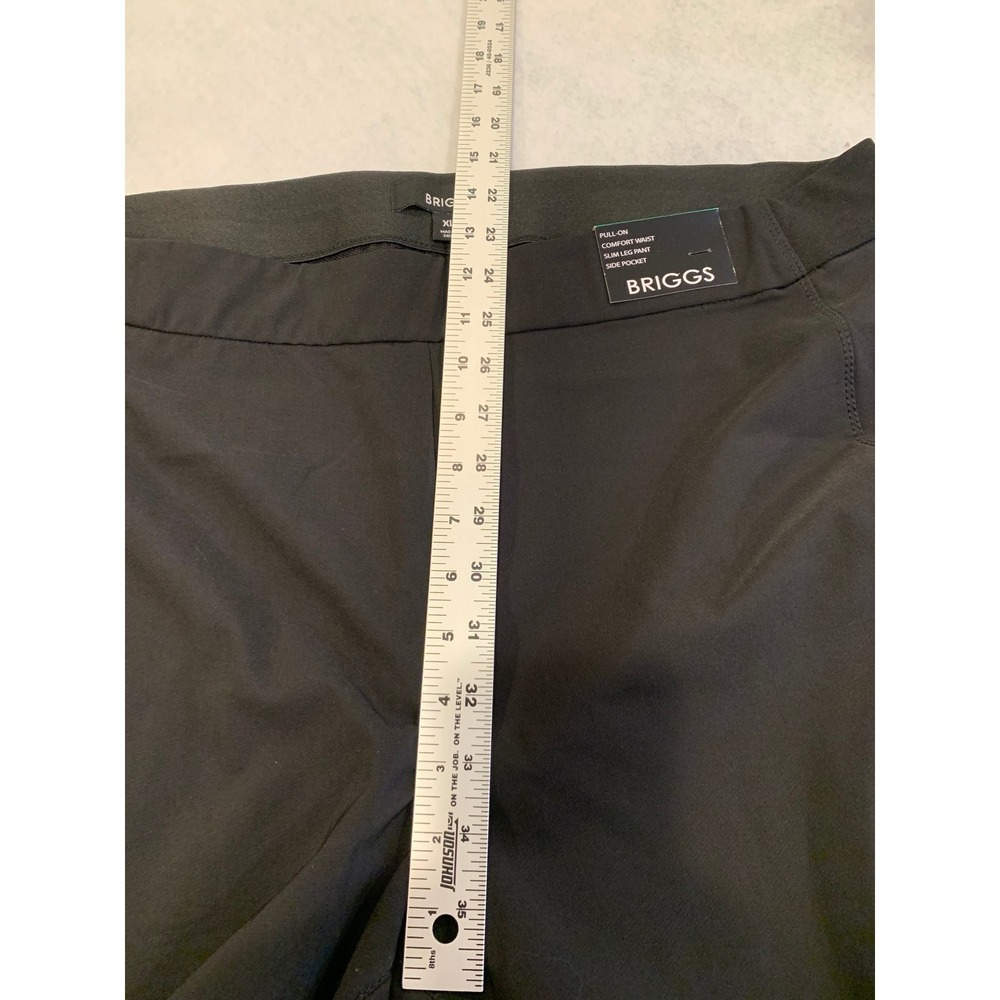 NWT Slim Leg Pull-On Pant XL Black Stretch Quiet Luxury Professional Womens work - Picture 8 of 10